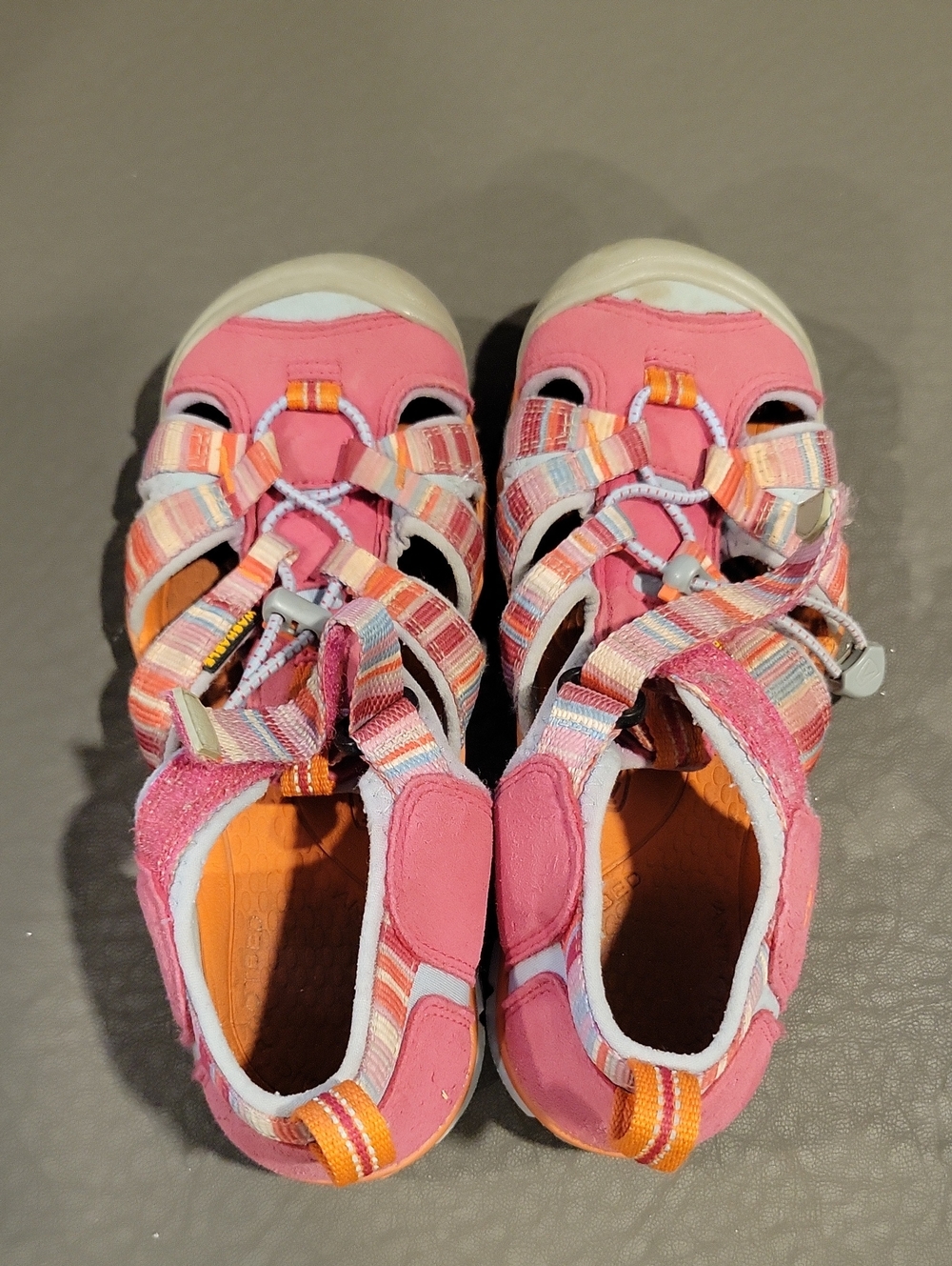 Keen Kids Pink Striped Strap Water Shoes